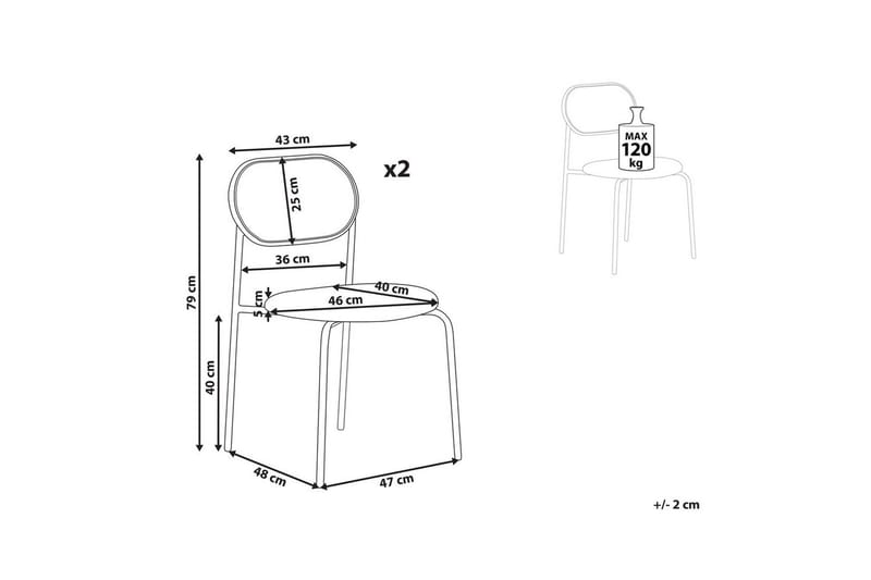 Set med 2 matstolar Adaver - Svart, ljust trä, grönt - Möbler - Stolar & fåtöljer - Matstol & köksstol