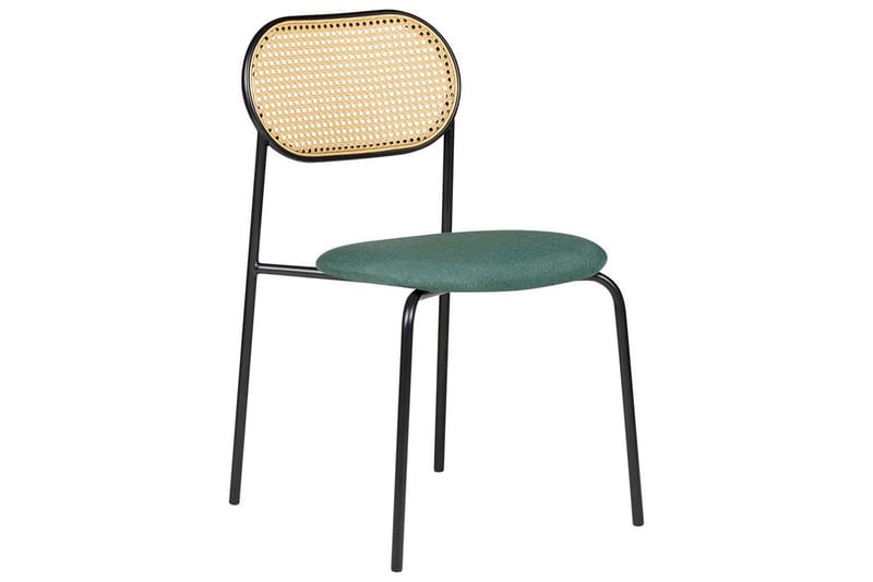 Set med 2 matstolar Adaver - Svart, ljust trä, grönt - Möbler - Stolar & fåtöljer - Matstol & köksstol