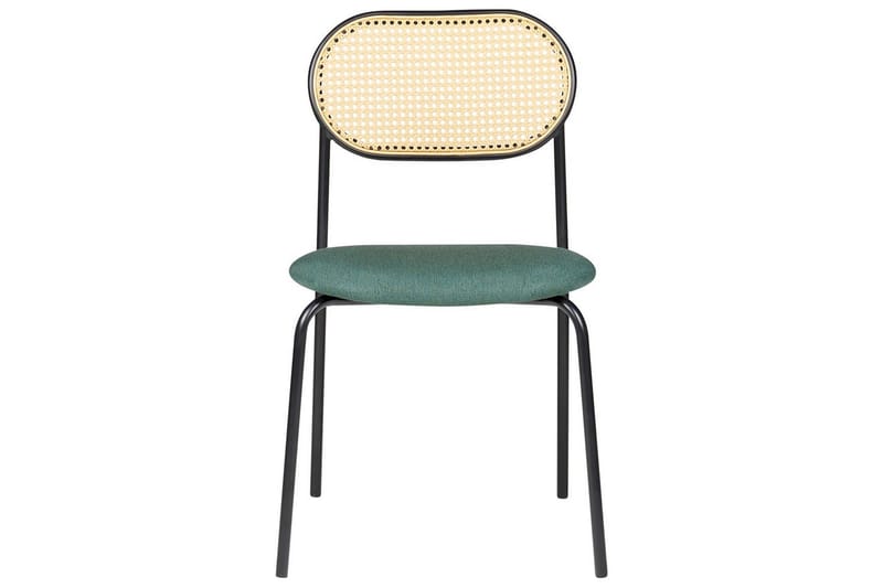 Set med 2 matstolar Adaver - Svart, ljust trä, grönt - Möbler - Stolar & fåtöljer - Matstol & köksstol