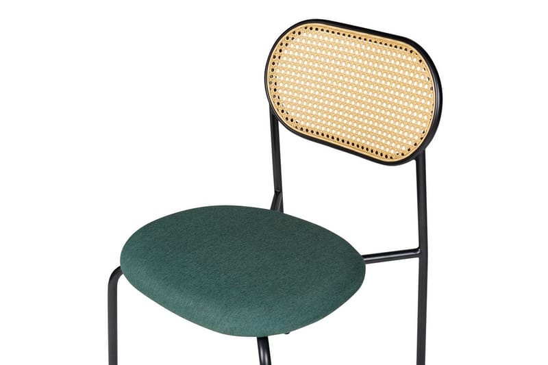 Set med 2 matstolar Adaver - Svart, ljust trä, grönt - Möbler - Stolar & fåtöljer - Matstol & köksstol