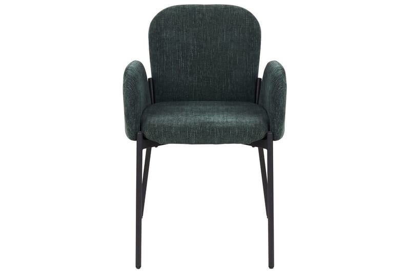 Set med 2 matstolar Albee - Grön, Svart - Möbler - Stolar & fåtöljer - Matstol & köksstol