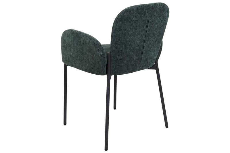Set med 2 matstolar Albee - Grön, Svart - Möbler - Stolar & fåtöljer - Matstol & köksstol