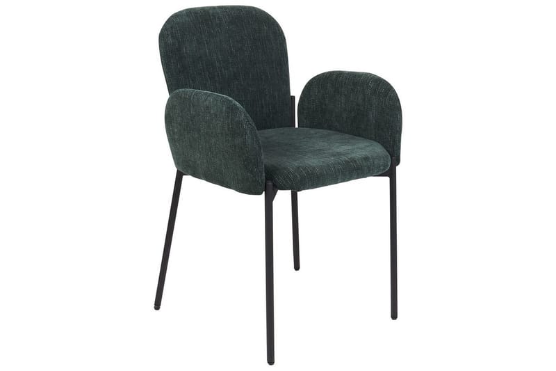 Set med 2 matstolar Albee - Grön, Svart - Möbler - Stolar & fåtöljer - Matstol & köksstol