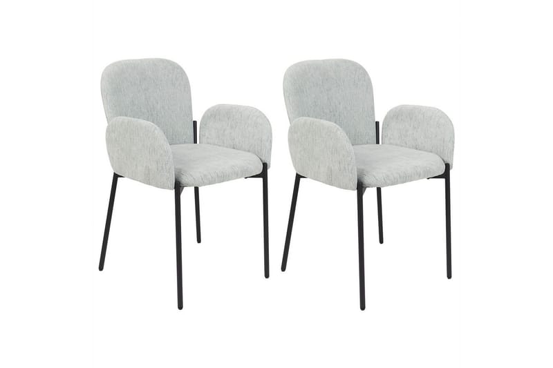 Set med 2 matstolar Albee - Mintgrön, Svart - Möbler - Stolar & fåtöljer - Matstol & köksstol