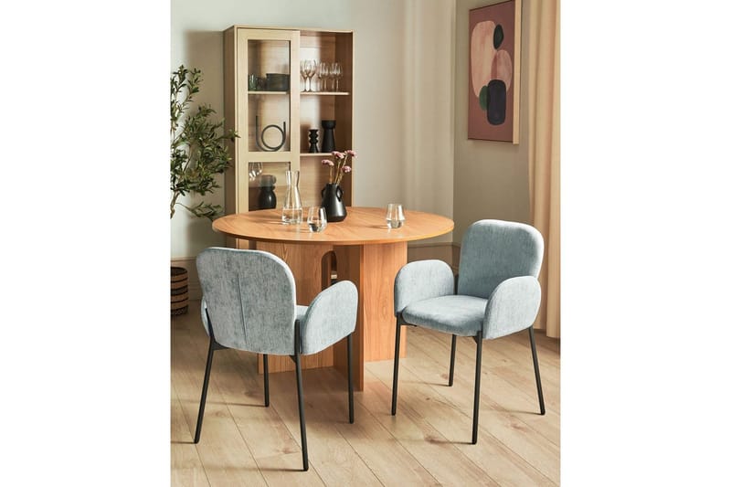 Set med 2 matstolar Albee - Mintgrön, Svart - Möbler - Stolar & fåtöljer - Matstol & köksstol