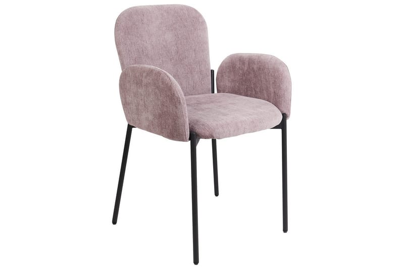 Set med 2 matstolar Albee - Rosa, Svart - Möbler - Stolar & fåtöljer - Matstol & köksstol