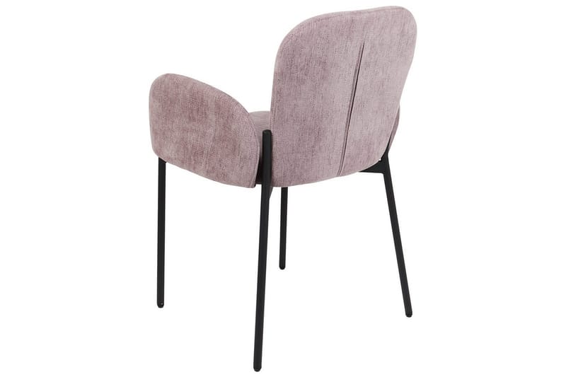 Set med 2 matstolar Albee - Rosa, Svart - Möbler - Stolar & fåtöljer - Matstol & köksstol