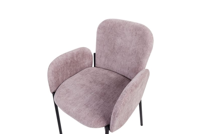 Set med 2 matstolar Albee - Rosa, Svart - Möbler - Stolar & fåtöljer - Matstol & köksstol
