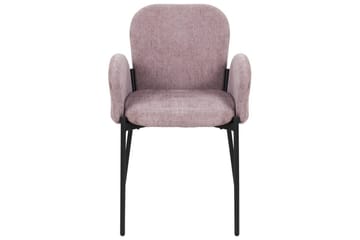 Set med 2 matstolar Albee - Rosa, Svart - Möbler - Stolar & fåtöljer - Matstol & köksstol