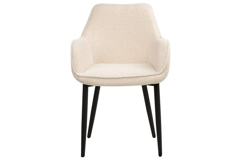 Set med 2 matstolar Alden - Beige, svart - Möbler - Stolar & fåtöljer - Matstol & köksstol