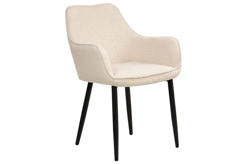 Set med 2 matstolar Alden - Beige, svart - Möbler - Stolar & fåtöljer - Matstol & köksstol