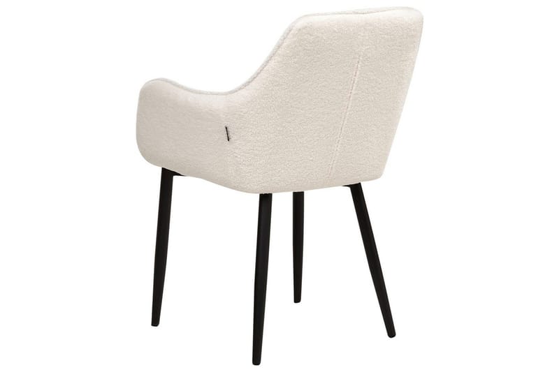 Set med 2 matstolar Alden - Vit, Svart - Möbler - Stolar & fåtöljer - Matstol & köksstol