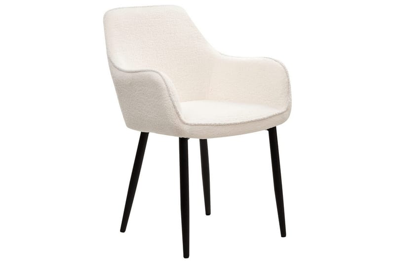 Set med 2 matstolar Alden - Vit, Svart - Möbler - Stolar & fåtöljer - Matstol & köksstol