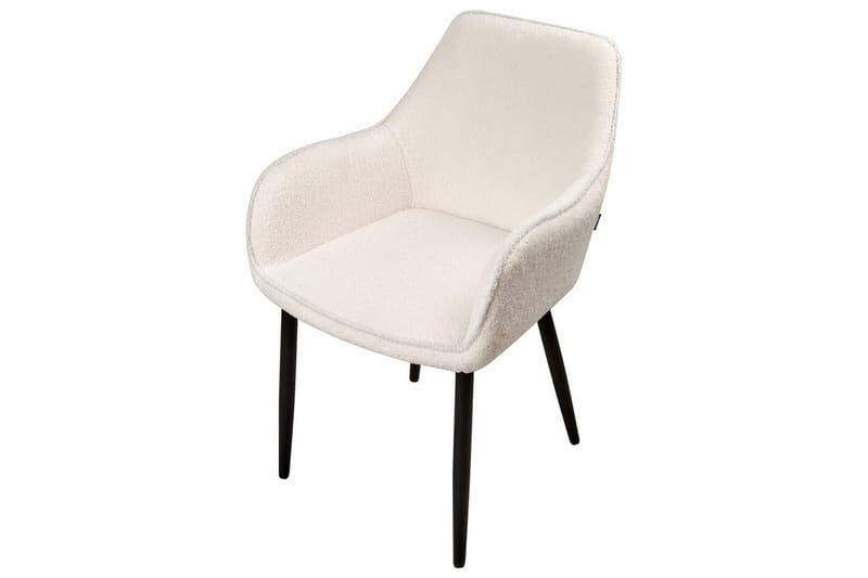 Set med 2 matstolar Alden - Vit, Svart - Möbler - Stolar & fåtöljer - Matstol & köksstol