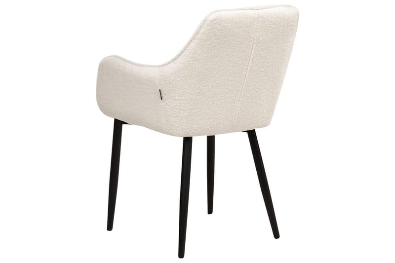 Set med 2 matstolar Alden - Vit, Svart - Möbler - Stolar & fåtöljer - Matstol & köksstol