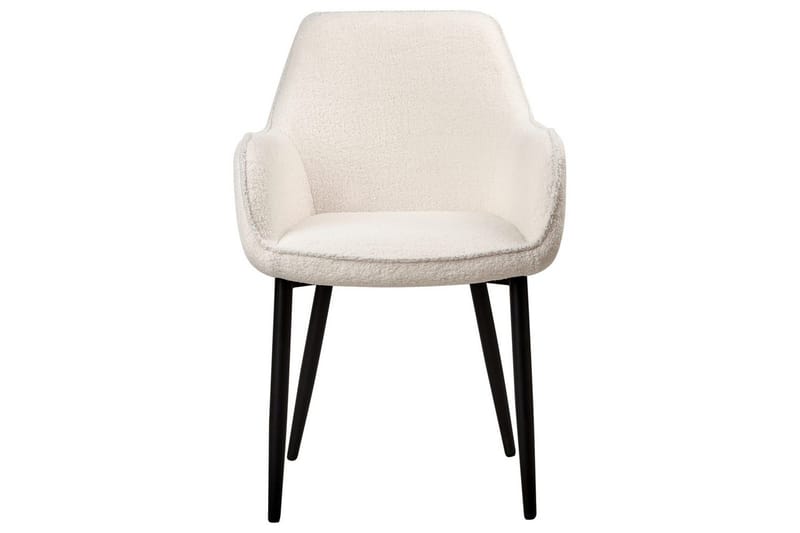 Set med 2 matstolar Alden - Vit, Svart - Möbler - Stolar & fåtöljer - Matstol & köksstol