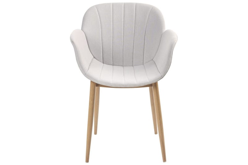 Set med 2 matstolar Alice - Grå, ljust trä - Möbler - Stolar & fåtöljer - Matstol & köksstol