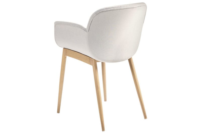 Set med 2 matstolar Alice - Grå, ljust trä - Möbler - Stolar & fåtöljer - Matstol & köksstol