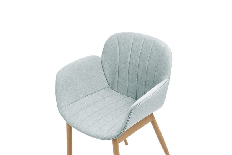 Set med 2 matstolar Alice - Grönt, ljust trä - Möbler - Stolar & fåtöljer - Matstol & köksstol