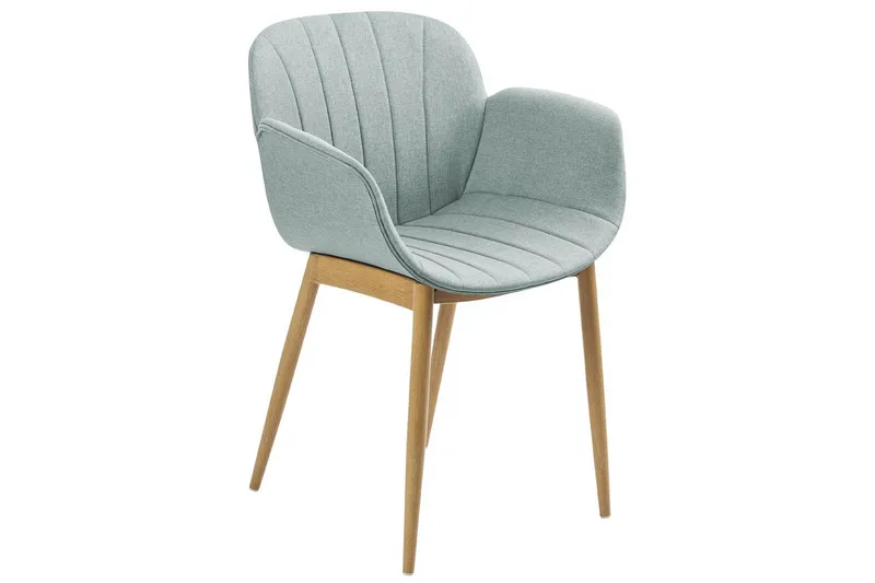 Set med 2 matstolar Alice - Grönt, ljust trä - Möbler - Stolar & fåtöljer - Matstol & köksstol