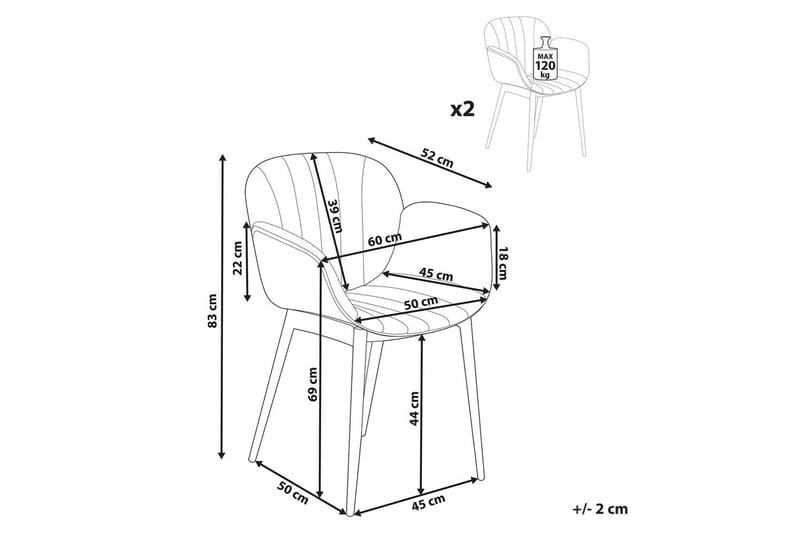 Set med 2 matstolar Alice - Grönt, ljust trä - Möbler - Stolar & fåtöljer - Matstol & köksstol