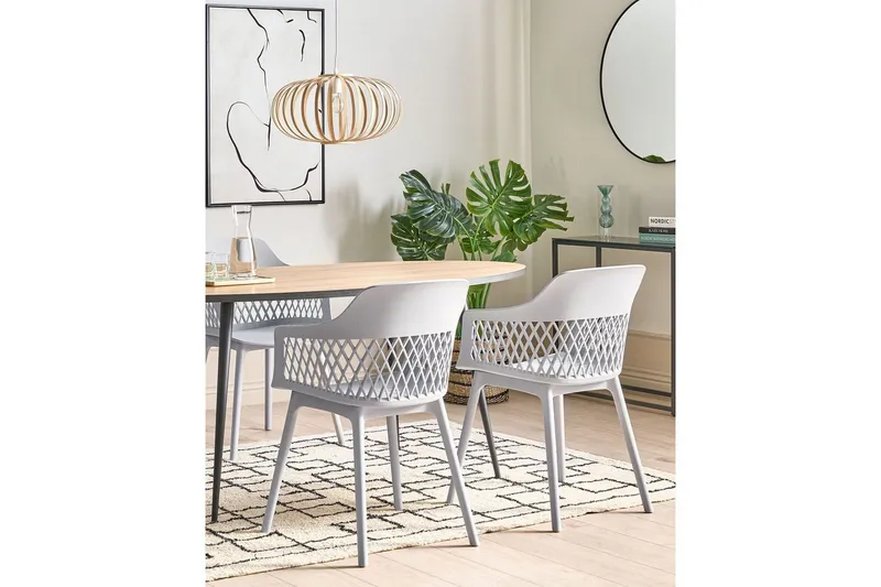 Set med 2 matstolar Almira - Grå - Möbler - Stolar & fåtöljer - Matstol & köksstol
