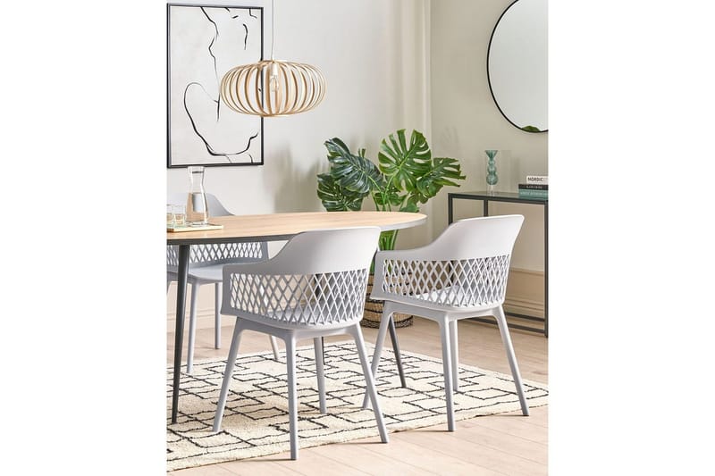 Set med 2 matstolar Almira - Grå - Möbler - Stolar & fåtöljer - Matstol & köksstol