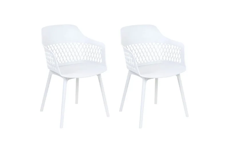 Set med 2 matstolar Almira, Vit