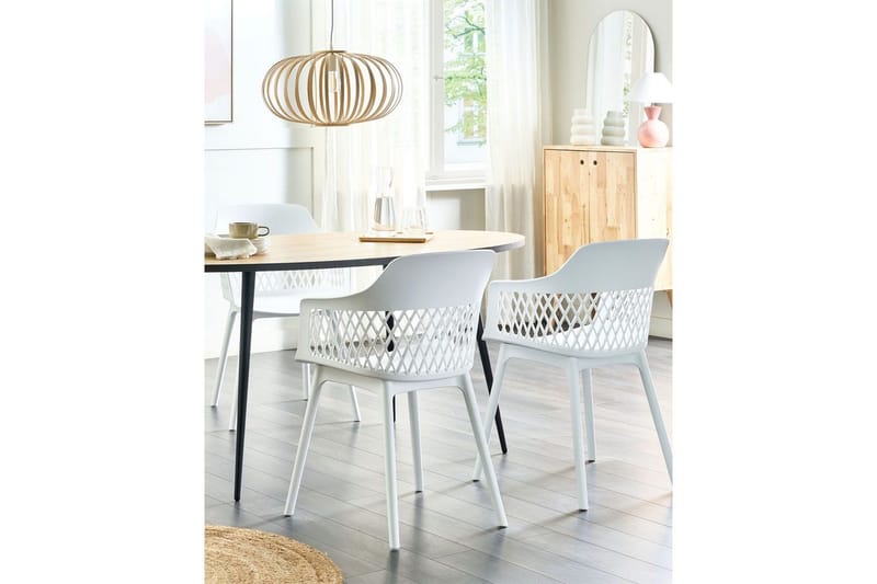 Set med 2 matstolar Almira - Vit - Möbler - Stolar & fåtöljer - Matstol & köksstol