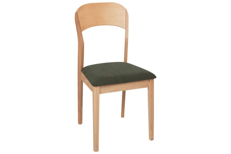 Set med 2 matstolar Alvin - Ljus trä, grön - Möbler - Stolar & fåtöljer - Matstol & köksstol