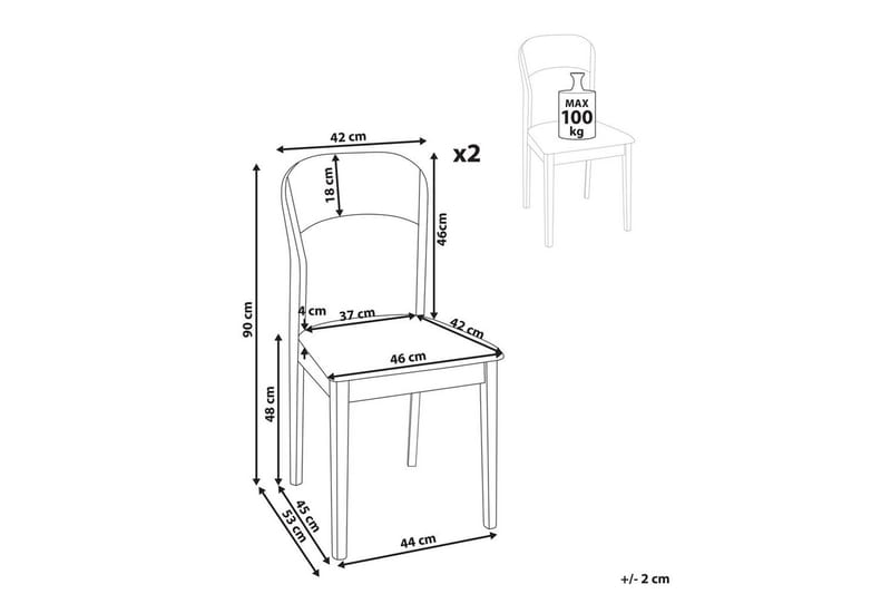 Set med 2 matstolar Alvin - Ljus trä, grön - Möbler - Stolar & fåtöljer - Matstol & köksstol