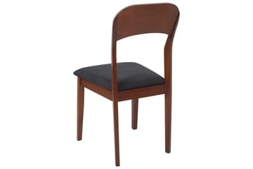 Set med 2 matstolar Alvin - Mörk trä, svart - Möbler - Stolar & fåtöljer - Matstol & köksstol