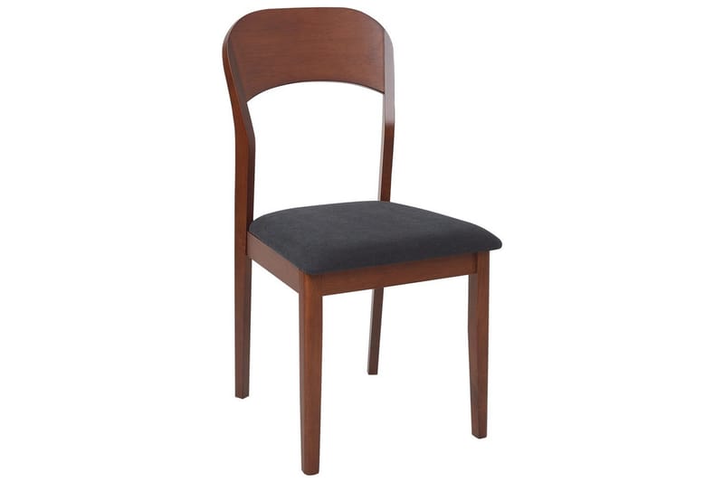 Set med 2 matstolar Alvin - Mörk trä, svart - Möbler - Stolar & fåtöljer - Matstol & köksstol