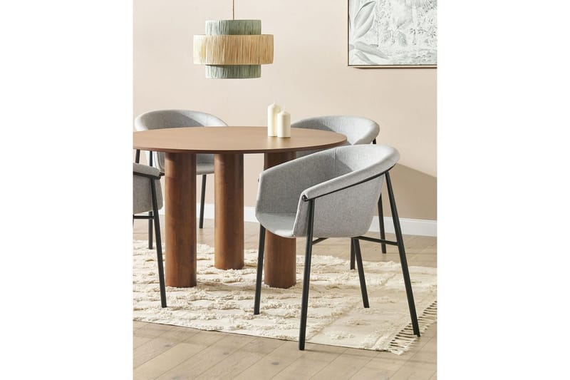 Set med 2 matstolar Ames - Grå, svart - Möbler - Stolar & fåtöljer - Matstol & köksstol