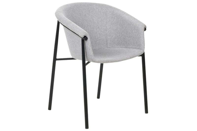 Set med 2 matstolar Ames - Grå, svart - Möbler - Stolar & fåtöljer - Matstol & köksstol