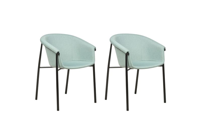 Set med 2 matstolar Ames - Grön, Svart - Möbler - Stolar & fåtöljer - Matstol & köksstol