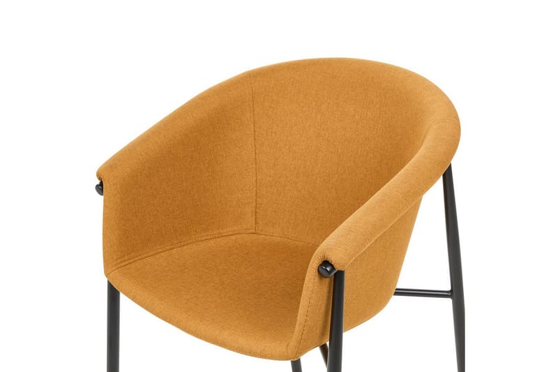 Set med 2 matstolar Ames - Orange, svart - Möbler - Stolar & fåtöljer - Matstol & köksstol