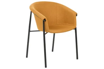 Set med 2 matstolar Ames - Orange, svart - Möbler - Stolar & fåtöljer - Matstol & köksstol
