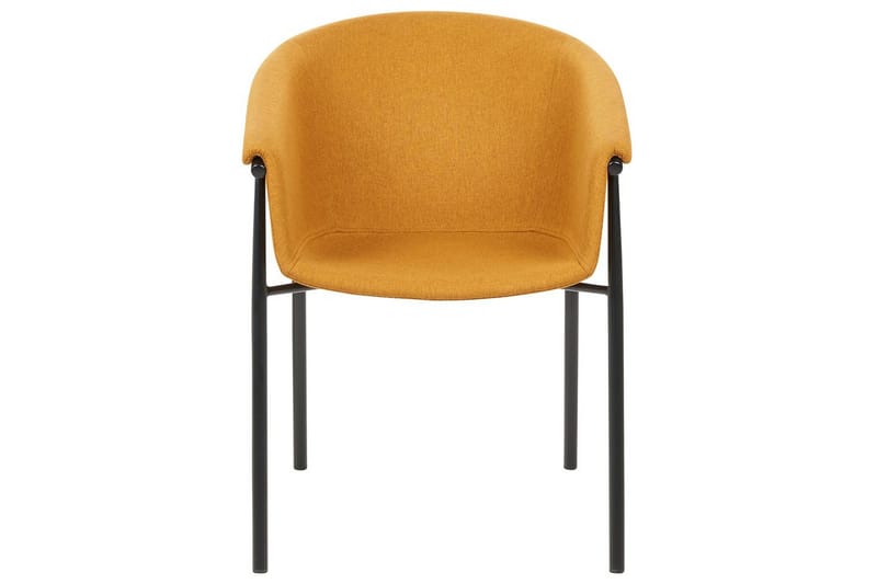 Set med 2 matstolar Ames - Orange, svart - Möbler - Stolar & fåtöljer - Matstol & köksstol