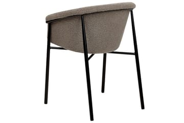 Set med 2 matstolar Ames - Taupe, svart - Möbler - Stolar & fåtöljer - Matstol & köksstol