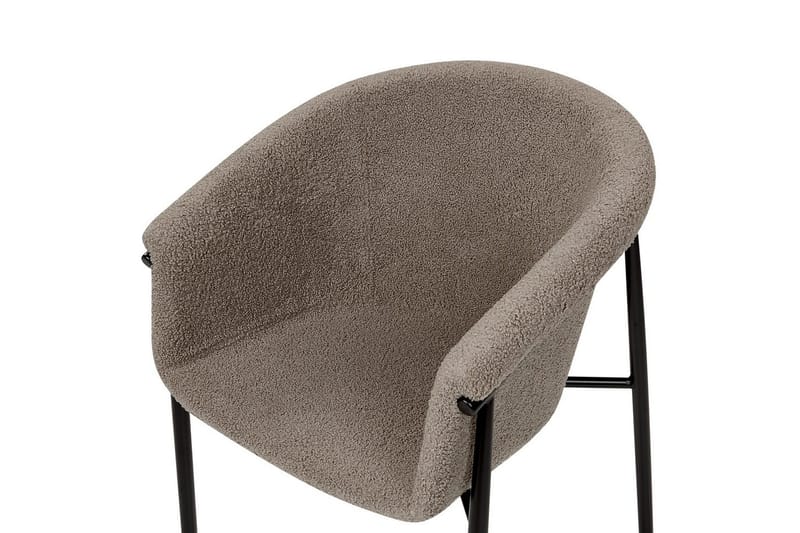 Set med 2 matstolar Ames - Taupe, svart - Möbler - Stolar & fåtöljer - Matstol & köksstol
