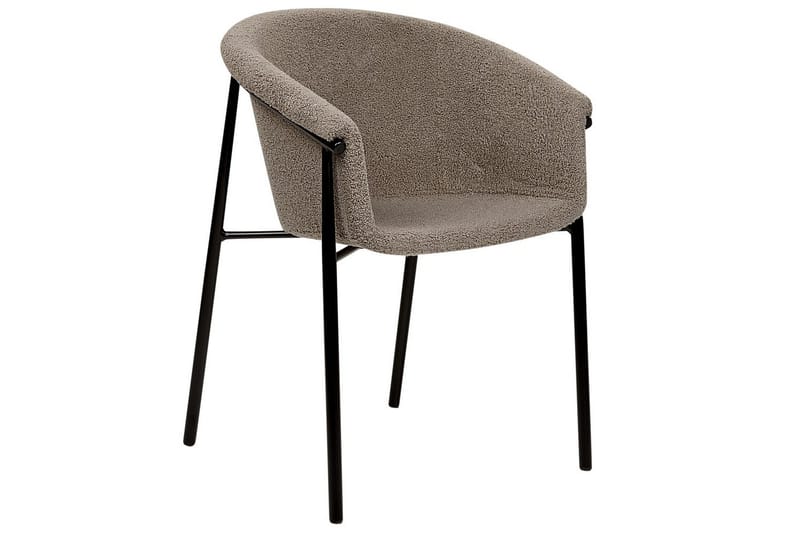 Set med 2 matstolar Ames - Taupe, svart - Möbler - Stolar & fåtöljer - Matstol & köksstol