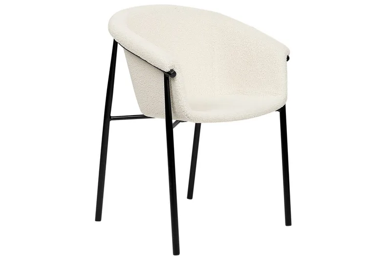 Set med 2 matstolar Ames - Vit, Svart - Möbler - Stolar & fåtöljer - Matstol & köksstol