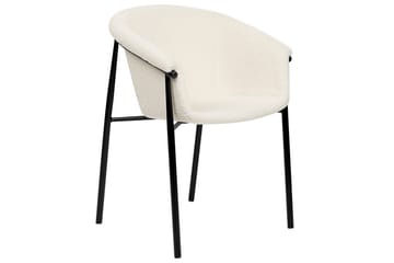 Set med 2 matstolar Ames - Vit, Svart - Möbler - Stolar & fåtöljer - Matstol & köksstol