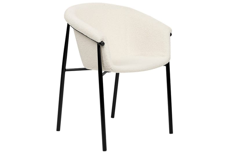 Set med 2 matstolar Ames - Vit, Svart - Möbler - Stolar & fåtöljer - Matstol & köksstol