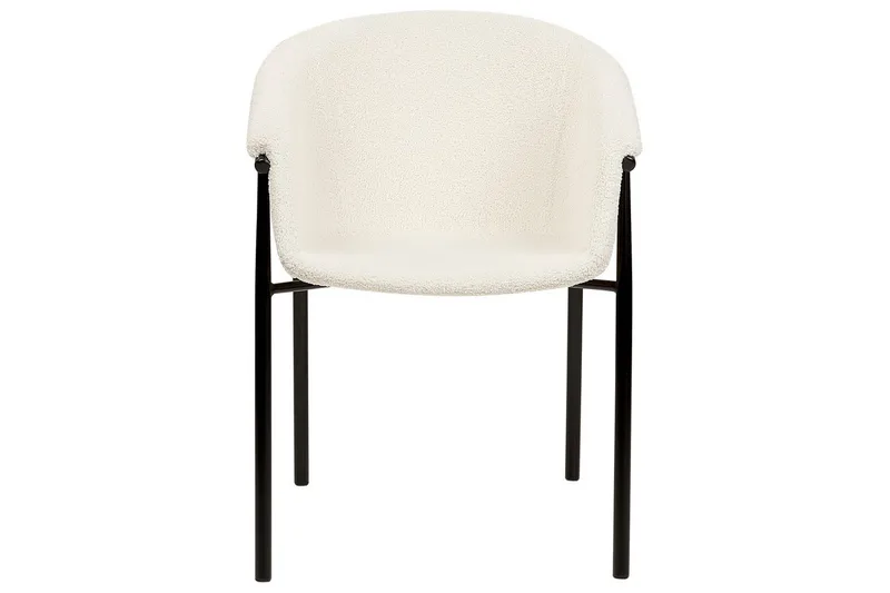 Set med 2 matstolar Ames - Vit, Svart - Möbler - Stolar & fåtöljer - Matstol & köksstol