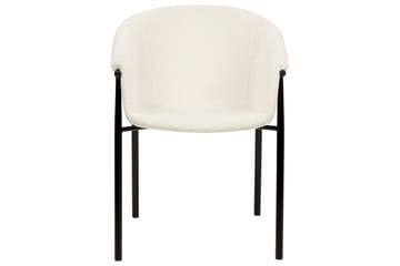 Set med 2 matstolar Ames - Vit, Svart - Möbler - Stolar & fåtöljer - Matstol & köksstol