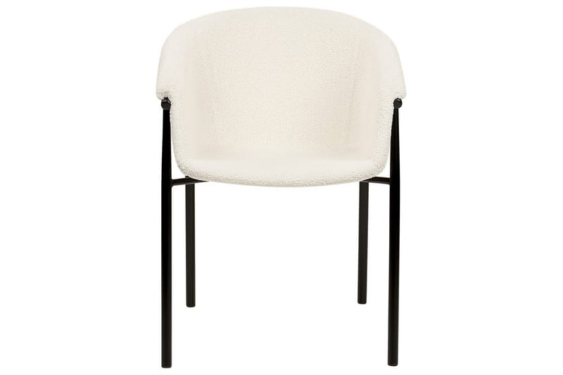 Set med 2 matstolar Ames - Vit, Svart - Möbler - Stolar & fåtöljer - Matstol & köksstol