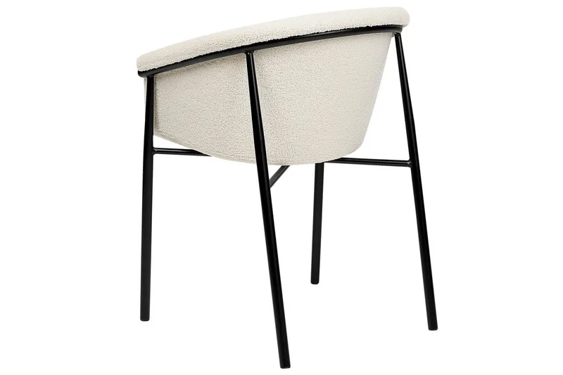 Set med 2 matstolar Ames - Vit, Svart - Möbler - Stolar & fåtöljer - Matstol & köksstol