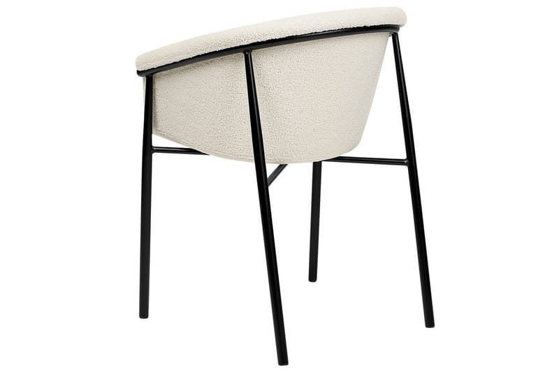 Set med 2 matstolar Ames - Vit, Svart - Möbler - Stolar & fåtöljer - Matstol & köksstol